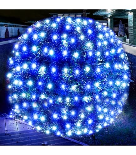 HEYFUNi 192 LED Net Lights Outdoor Mesh Lights,8 Modes Net Light